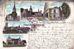 Recklinghausen Litho/Gruss aus Recklinghausen/Evang. Kirche/Zeche General Blumenthal/... -