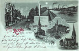 Herne / Westfalen Ansichtskarte / Postkarte / Litho / Gruss aus Herne. / Bahnhofstrasse/... -