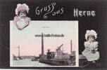 Herne / Westfalen Ansichtskarte / Postkarte / Gruss aus Herne/Hafen. -
