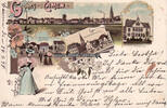Kamen/Camen Ansichtskarte / Postkarte / Litho / Gruss aus Camen i. W. / Marktplatz...  1898 3