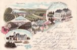 Burg/Solingen 1898 Litho/Gruss aus Burg a/d. Wupper./Thalsperre/Kaiser Wilhelm-Brücke/Schloss... 2-3