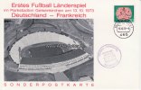 Gelsenkirchen Sonderpostkarte/Erstes Fußball Länderspiel Deutschland-Frankreich/im Parkstadion -