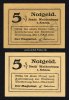 Waldenburg/Schlesien 2 x 5 Pfg Stadt -