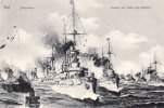 Kiel Ansichtskarte/Postkarte/Kiel Kriegshafen./Ausfahrt der Flotte zum Manöver. -