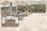 Idstein i./T. Litho/Gruss aus Idstein i./T./Deutscher Kaiser/Baugewerkschule. -