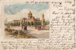 Leipzig Ansichtskarte/Postkarte/Gruss aus Leipzig./Schloss Pleissenburg, bis zum Jahre.. -