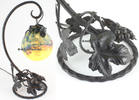 Frankreich Lampe / Tischlampe / Jugendstil / Glas signiert: Verre d art de France -