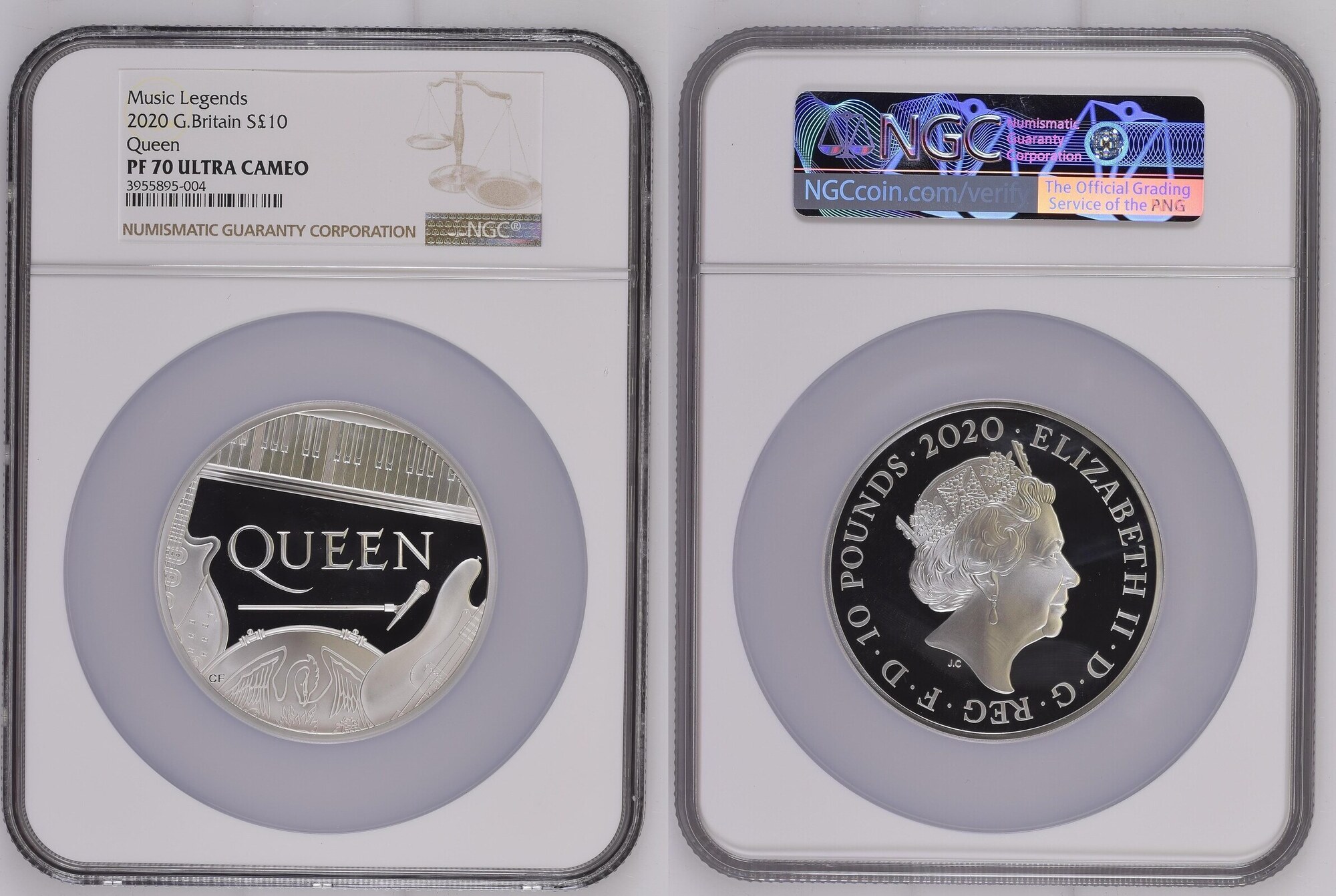 G.Britain S10PND 2020 Music Legends Queen NGC PF 70 ULTRA CAMEO
