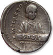 ROMAN REPUBLIC AR silver denarius 69 B.C. M. Plaetorius M. f. Cestianus, Rome mint - scarce type - VF+ / EF-dark steelgrey toning with hints of gold