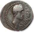 ROMAN REPUBLIC AR silver denarius circa 41-40 B.C. Cn. Domitius L.f. Ahenobarbus, uncertain mint near Adriatic or Ionian sea VF+ / EF-graffiti mark "NA" or "VN&