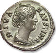 ROMAN EMPIRE AR silver denarius after 141 A.D. DIVA Faustina Senior, Rome - near mint state, a beauty! - EF+++ near mint state / FDC - beautiful surfaces with mint luster