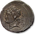 ROMAN REPUBLIC AR silver denarius 78 B.C. L. Cassius Longinus, Rome mint - Struck from fresh dies & beautifully toned - EF++ attractive dark steelgrey toning with hints of irridescence, smal