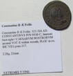 ROMAN EMPIRE AE follis / nummus circa 323-324 A.D. Constantine II, Lugdunum (Lyon) mint - mintmark PLGC - Ex Kunker 2008 VF+ / EF-