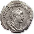 ROMAN EMPIRE AR silver antoninianus circa 255-257 A.D. Diva Mariniana, Rome mint - struck under Valerianus I after her death - VF+ attractive light steelgrey toning, flan crack