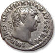 ROMAN EMPIRE AR silver denarius circa 101-102 A.D. Trajanus / Trajan, Rome mint - statue of Hercules - scarcer type VF+ steelgrey toning