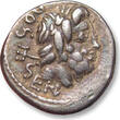 ROMAN REPUBLIC AR silver quinarius 87 B.C. L. Rubrius Dossenus, Rome mint - well struck for the type - VF+ / EF-