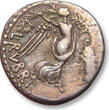 ROMAN REPUBLIC AR silver quinarius 87 B.C. L. Rubrius Dossenus, Rome mint - well struck for the type - VF+ / EF-
