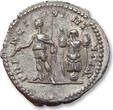 ROMAN EMPIRE AR silver denarius circa 201-202 A.D. Geta as Caesar, Rome mint - PRINC IVVENTVTIS reverse - beautifully struck VF+ / EF-attractive light gold irridescent toning