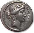 ROMAN REPUBLIC AR silver denarius 56 B.C. C. Memmius C.f., Rome mint - well centered example of this type - VF+ / EF-lightly toned