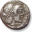 ANCIENT GREECE 8mm AR silver litra circa 480-470 B.C. Time of Hieron I, Sicily, Syracuse - tiny coin in great condition - VF+ light steelgrey toning