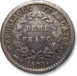 FRANCE - PREMIER EMPIRE AR 1/2 franc - demi-franc 1808 A.D. Napoleon Bonaparte - Bordeaux mint - 1808 K - VF+ / EF-dark steelgrey patina with hints of blue