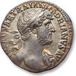 ROMAN EMPIRE AR silver denarius circa 120-121 A.D. Hadrian / Hadrianus, Rome mint - P M TR P COS III, Victory flying to right - VF+ / EF-beautifully toned, strong gold irridescen