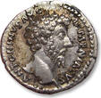 ROMAN EMPIRE AR silver denarius circa 164-165 A.D. Marcus Aurelius, Rome mint - P M TR P XIX-IMP II COS III, Mars right - VF+ thin flan crack