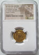 BYZANTINE EMPIRE AV gold solidus circa 492-507 A.D. Anastasius, Constantinople 8th officina - NGC graded - NGC AU 5 / 5 2 / 5 graffito edge bend