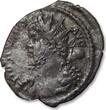 ROMAN EMPIRE BI antoninianus circa 268 A.D. Postumus, Treveri or Cologne mint - extremely rare issue - note: broken/glued VF / VF+ small part broken off and glued