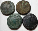 ROMAN EMPIRE 193-211 A.D. Septimius Severus, group of 4x large coins struck in Moesia Inferior F+ / VF
