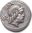 ROMAN REPUBLIC AR denarius 76 B.C. L. Lucretius Trio, Rome mint - nicely centered - EF / EF+ lightly toned, slight wear on reverse