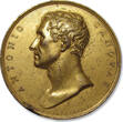 ITALY AE gilded medal 1823 A.D. Antonio Canova - large 50mm GILDED medal by medallist Giuseppe Girometti - VF+ numerous surface and edge marks