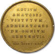 ITALY AE gilded medal 1823 A.D. Antonio Canova - large 50mm GILDED medal by medallist Giuseppe Girometti - VF+ numerous surface and edge marks