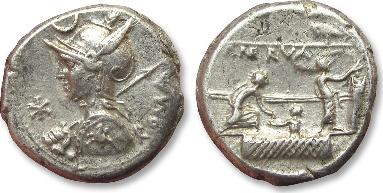 A. Licinius Nerva, Rome, c. 47 BC, AR Denarius | Roman 