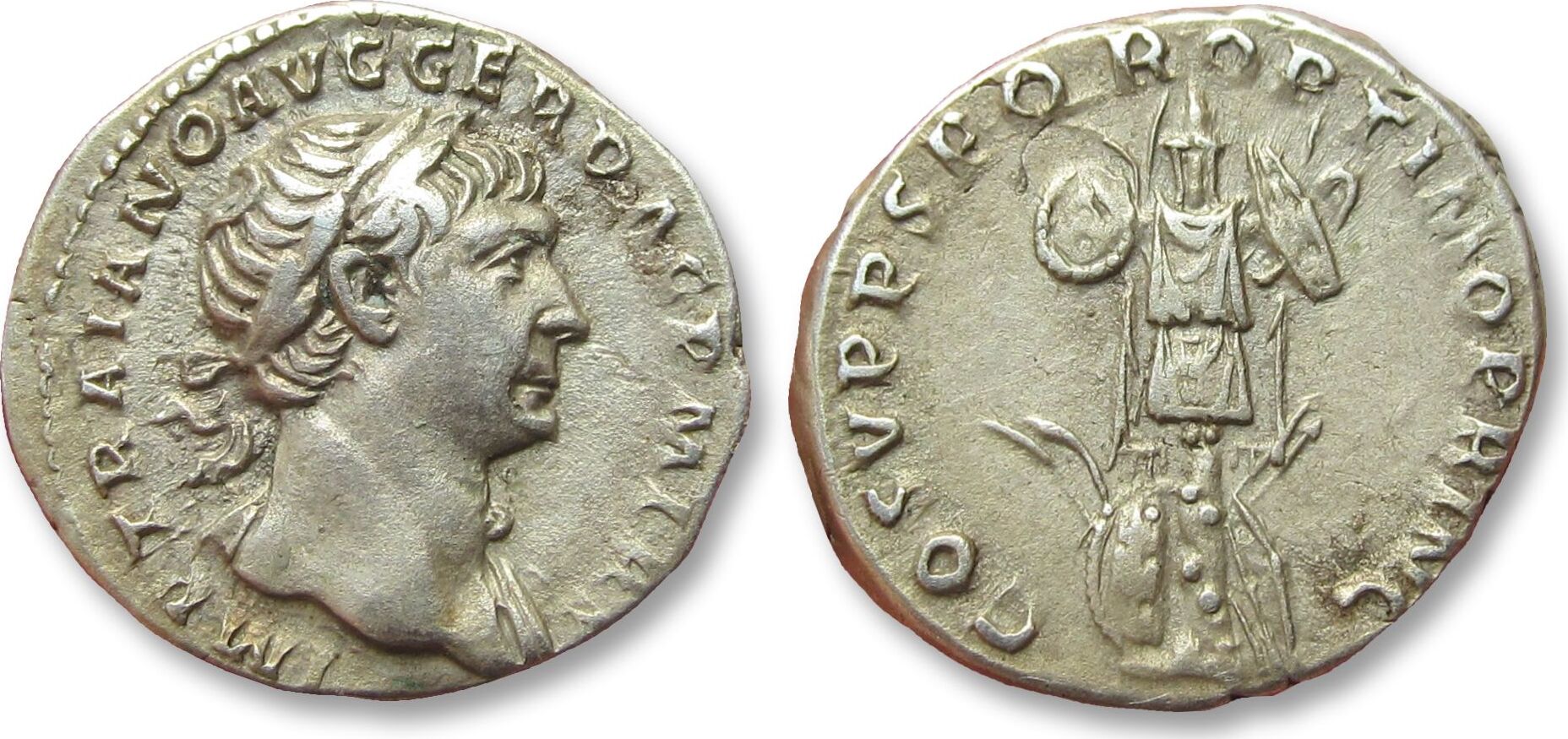 ROMAN EMPIRE AR denarius 107-108 A.D. Trajan / Trajanus. Rome mint ...