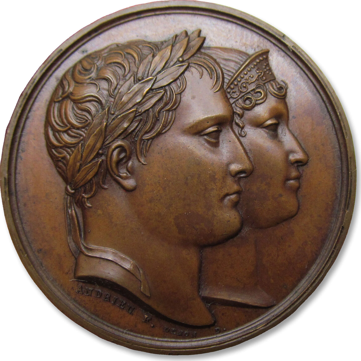 FRANCE - PREMIER EMPIRE AE 41mm bronze commemorative medal 1811 ...