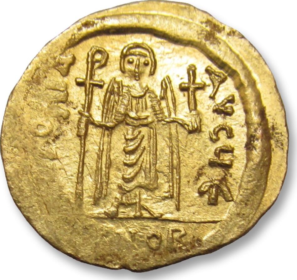 アンティーク　フランス製　Interviews fantaisistes BYZANTINE EMPIRE AV gold solidus 607-610 A.D. Focas / Phocas
