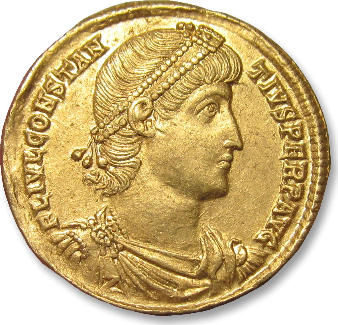ROMAN EMPIRE AV gold solidus 347-355 A.D. Constantius II, Antioch