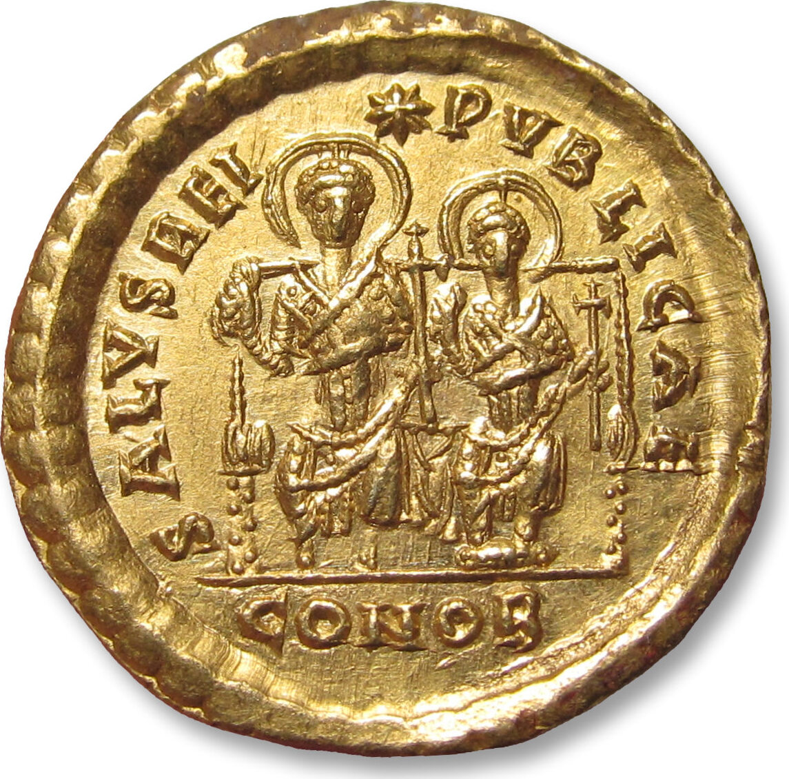 ROMAN EMPIRE AV gold solidus circa 425-430 A.D. Theodosius II ...