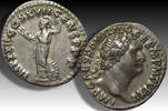 ROMAN EMPIRE AR silver denarius Domitian / Domitianus, Rome - IMP XXII COS XVII CENS P P P - -