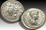 ROMAN EMPIRE AR silver denarius Geta as Caesar, Rome mint - PRINC IVVENTVTIS reverse - beautifully struck -