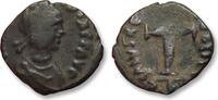 ROMAN EMPIRE AE follis / nummus Galla Placidia, Rome mint - very rare little coin - -