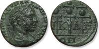 ROMAN EMPIRE AE 18mm provincial coin (chalkous/assarion) Severus Alexander, Bithynia, Nicaea mint - three military standards - -
