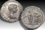 ROMAN EMPIRE AR silver denarius Geta as Caesar, Rome mint - PRINC IVVENTVTIS reverse - beautifully struck -