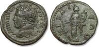 AE 24mm provincial coin circa 211-217 A.D. ROMAN EMPIRE Caracalla, Bithynia, Nicaea / Nikaia - Tyche - VF+/EF- dark green patina - even better in...