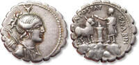 ROMAN REPUBLIC AR silver denarius A. Postumius A.f. Sp.n. Albinus, Rome mint -