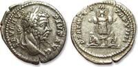 ROMAN EMPIRE AR silver denarius Septimius Severus, Rome mint - PART MAX P M TR P VIIII - trophy and captives -