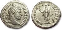 ROMAN EMPIRE AR silver denarius circa 213 A.D. Caracalla, Rome mint - P M TR P XVI COS IIII P P, Serapis - VF+ attractive light toning, hints of ...