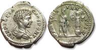 ROMAN EMPIRE AR silver denarius circa 201-202 A.D. Geta as Caesar, Rome ... 138.55 US$  +  24.45 US$ shipping