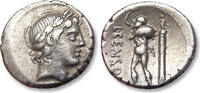 ROMAN REPUBLIC AR silver denarius 82 B.C. L. Marcius Censorinus, Rome mi... 243.34 US$  +  24.45 US$ shipping